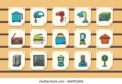 Home appliances icons set,eps10