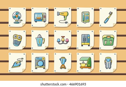 Home appliances icons set,eps10