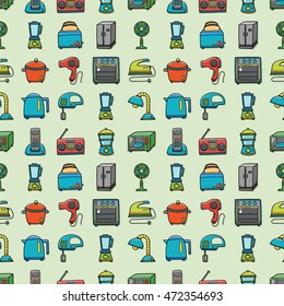 Home appliances icons set,eps10
