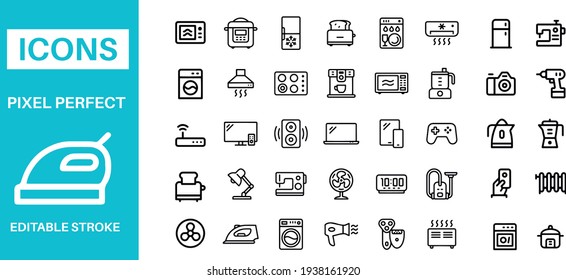 home Appliances Icons vector design 