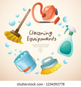 Home Appliances : Objects in Utility Room : Vector Illustration