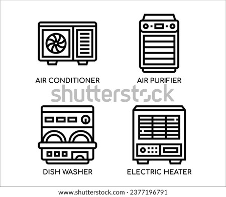 Home appliances perfect icon on white background 