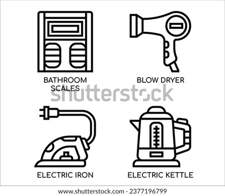 Home appliances perfect icon on white background 