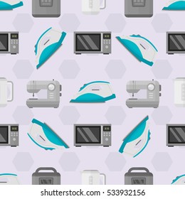 Home appliances seamless pattern.