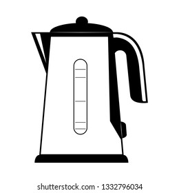Home appliances, simple drawing of electric kettle for boiling water