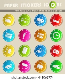 Home appliances simply symbols for web and user interface