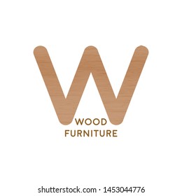 the home appliances store logo with wood concept