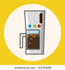 Home appliances theme coffee machine elements
