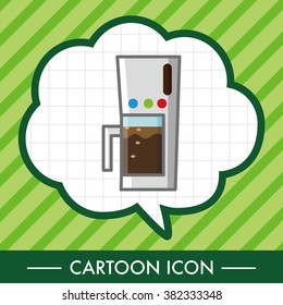 Home appliances theme coffee machine elements