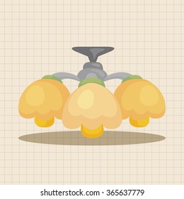 Home appliances theme lamp elements