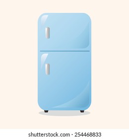 Home appliances theme refrigerator elements