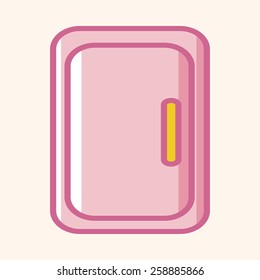 Home appliances theme refrigerator elements