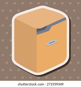 Home appliances theme refrigerator elements