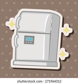 Home appliances theme refrigerator elements