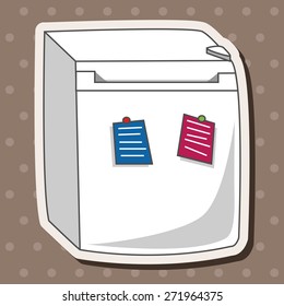 Home appliances theme refrigerator elements