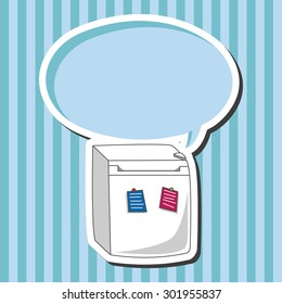 Home appliances theme refrigerator elements