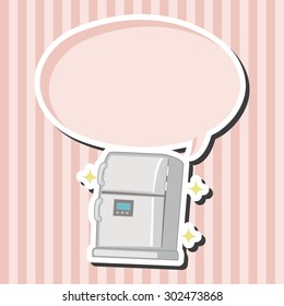 Home appliances theme refrigerator elements