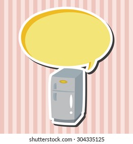 Home appliances theme refrigerator elements