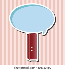 Home appliances theme refrigerator elements