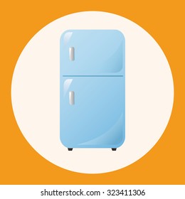 Home appliances theme refrigerator elements