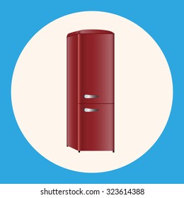 Home appliances theme refrigerator elements