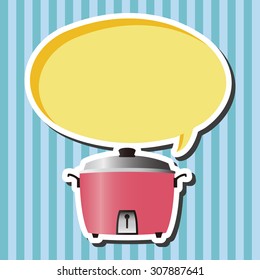 Home appliances theme rice cooker elements