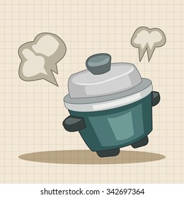 Home appliances theme rice cooker elements