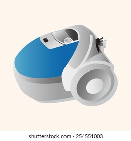 Home appliances theme vacuum cleaner elements