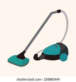 Home appliances theme vacuum cleaner elements