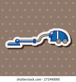 Home appliances theme vacuum cleaner elements