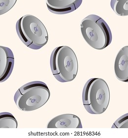 Home appliances theme vacuum cleaner , cartoon seamless pattern background