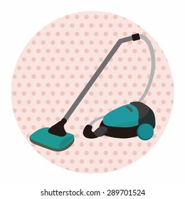 Home appliances theme vacuum cleaner elements