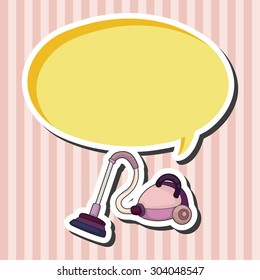 Home appliances theme vacuum cleaner elements