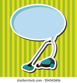 Home appliances theme vacuum cleaner elements