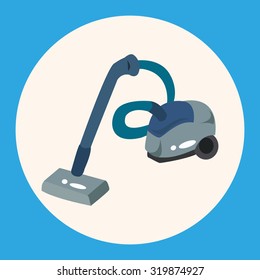 Home appliances theme vacuum cleaner elements