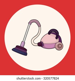 Home appliances theme vacuum cleaner elements