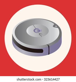 Home appliances theme vacuum cleaner elements