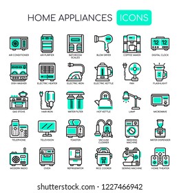 Home Appliances , Thin Line and Pixel Perfect Icons
