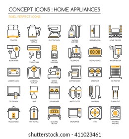 Home Appliances , Thin Line and Pixel Perfect Icons