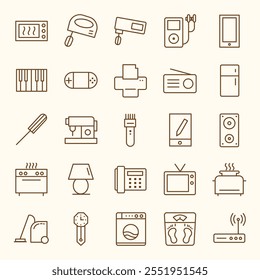 HOME APPLIANCES TOOLS ICON SET