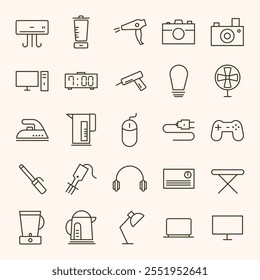 HOME APPLIANCES - TOOLS ICON SET