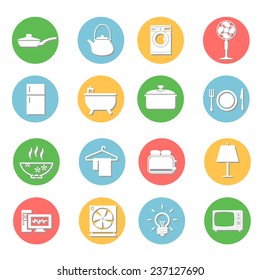 Home Appliances vector and icon set great for any use.