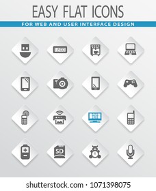 Home appliances vector icons for user interface design