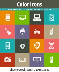 Home appliances vector icons for user interface design