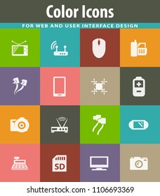 Home appliances vector icons for user interface design