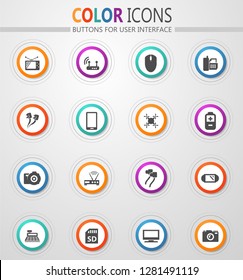 Home appliances vector icons for user interface design