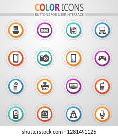 Home appliances vector icons for user interface design