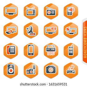 Home appliances vector icons for user interface design