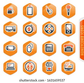 Home appliances vector icons for user interface design