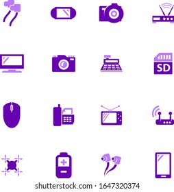Home appliances vector icons for user interface design